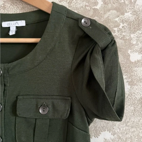 Vintage dELiA*s olive utility dress - Picture 4 of 10